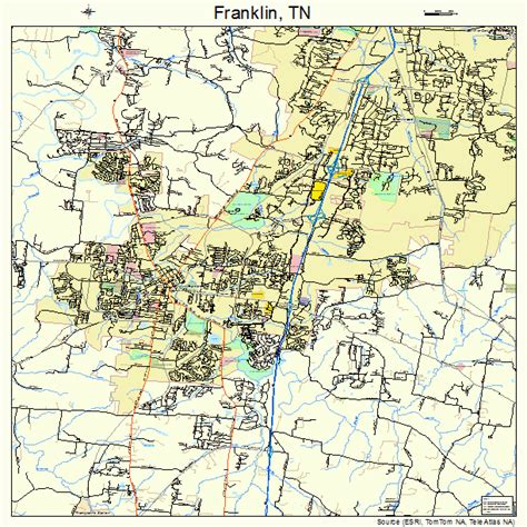 street map of franklin tennessee.